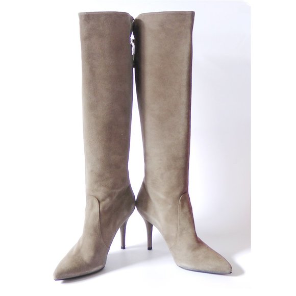 NEW Stuart Weitzman Sohot Suede Heeled Boots - Picture 8 of 15